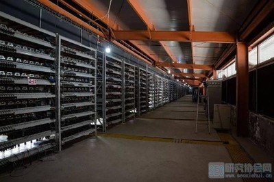 A modern mining farm setup with multiple rigs